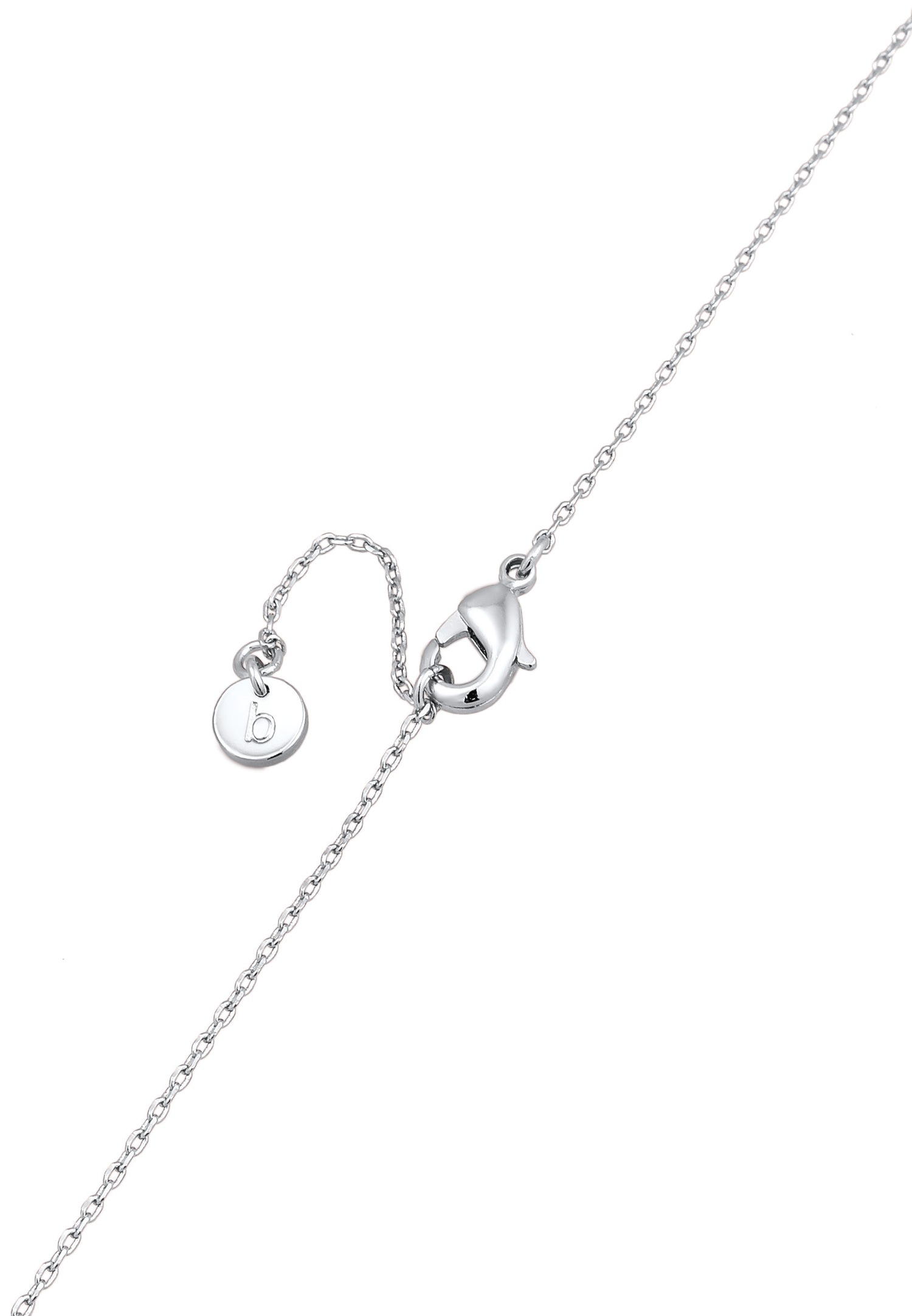 Elli Femmes Pendentif Cercle Anneaux Élégant Boule Couleur Argent avec Cristaux
