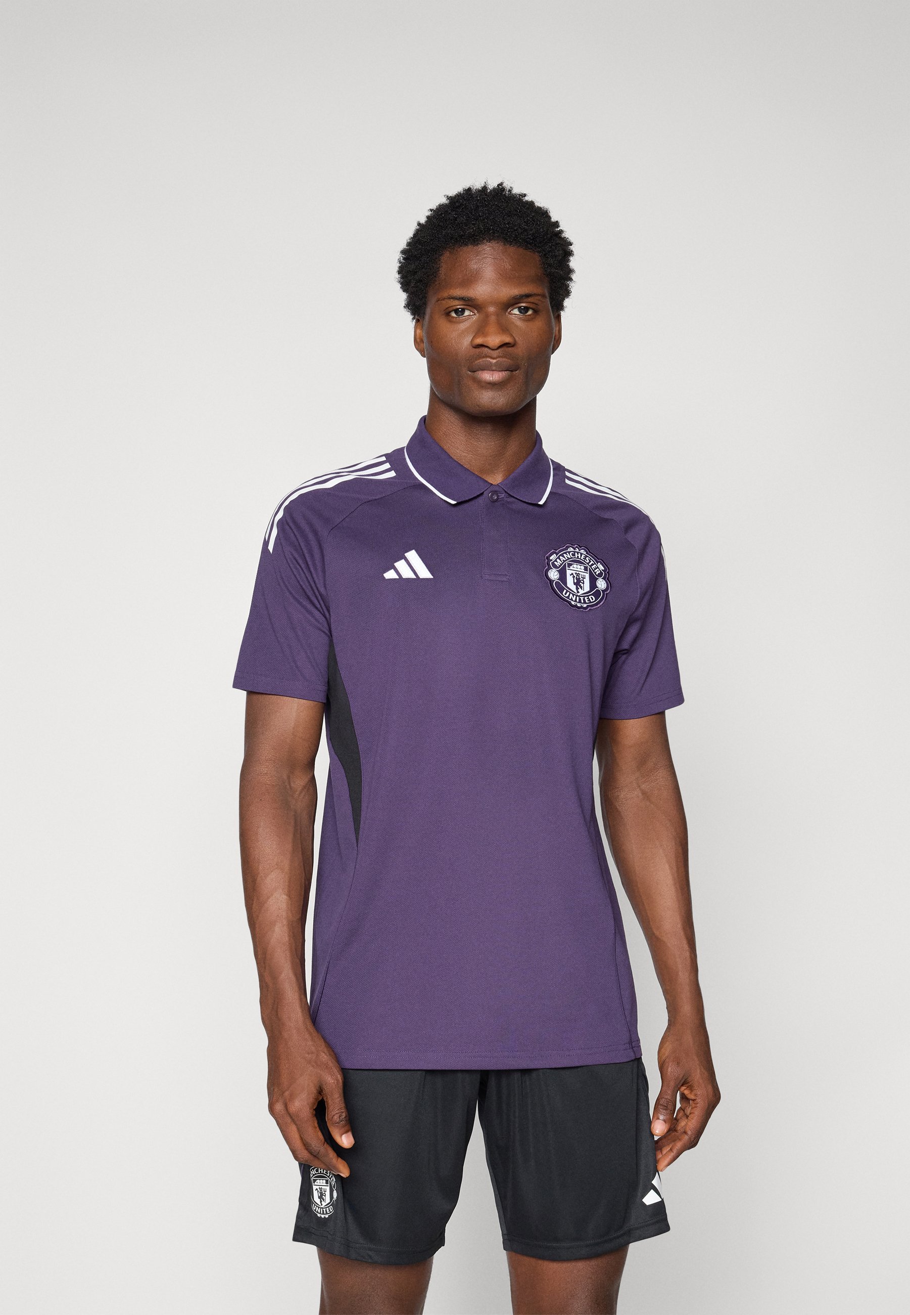 polo adidas Performance MUFC - Tenue du club - prune aurore/noir/blanc