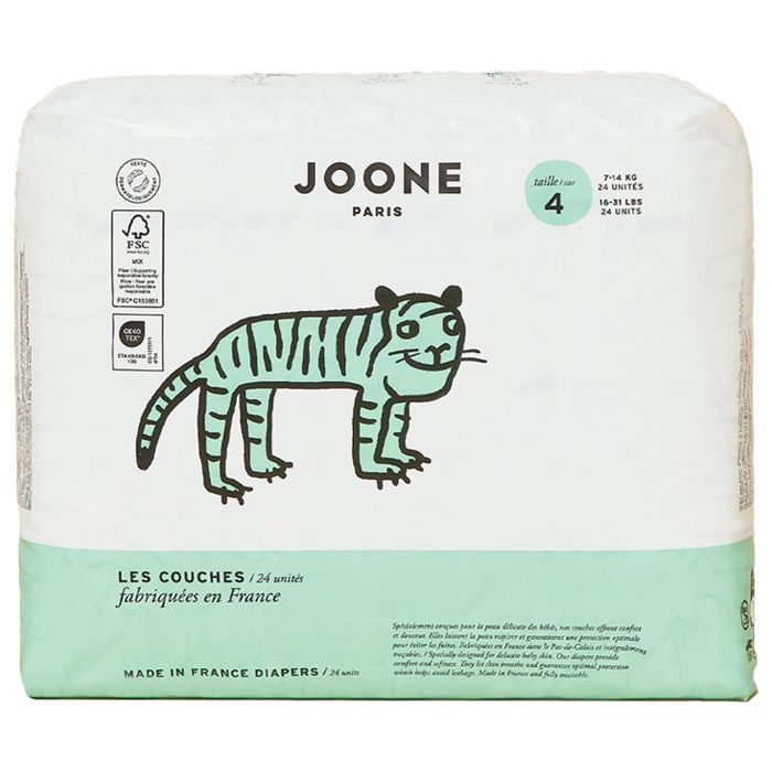 -Joone 24 Diapers Size 4 for 7-14 kg (Color: Brigitte Rose)