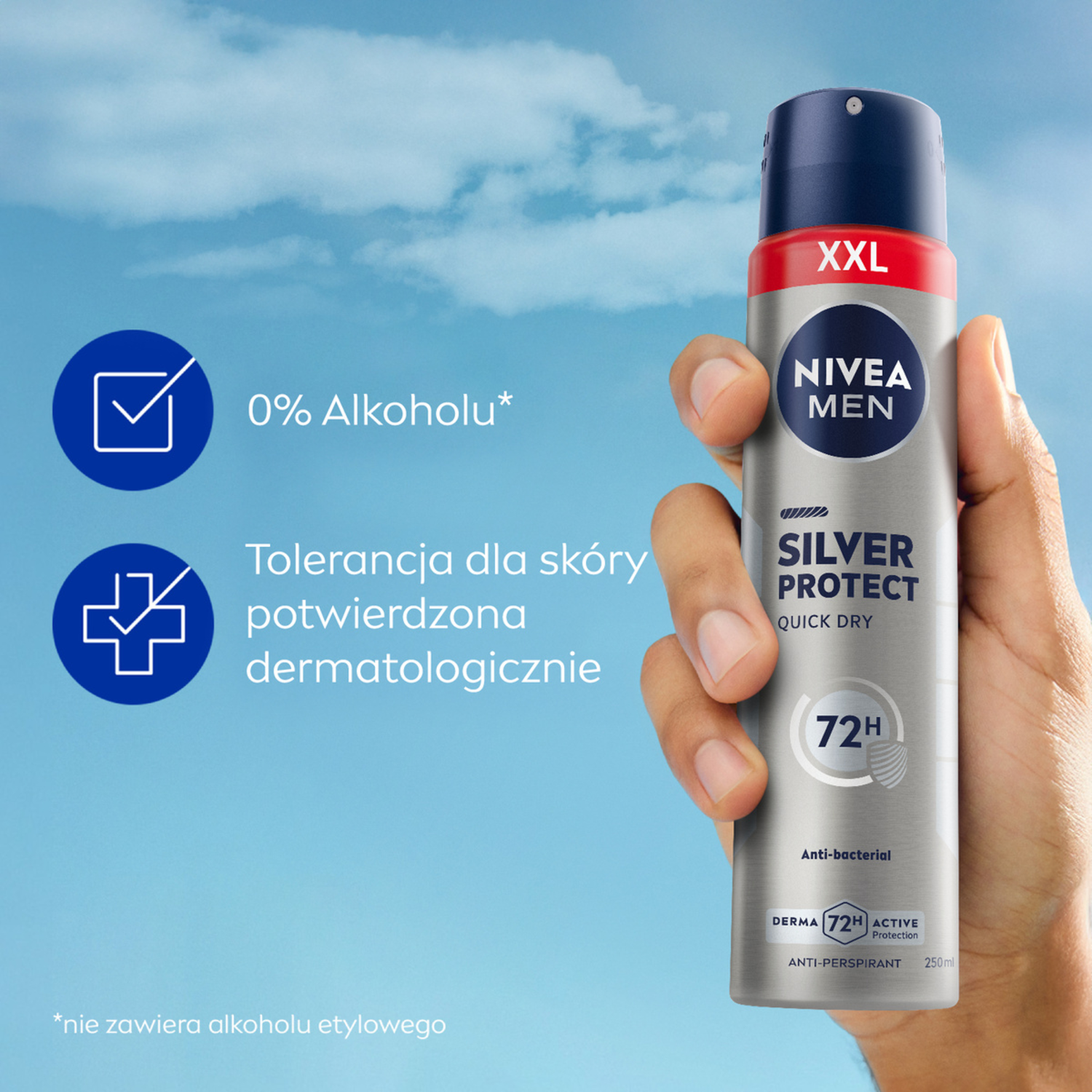 Nivea muški antiperspirant sprej 250ml Silver Protect