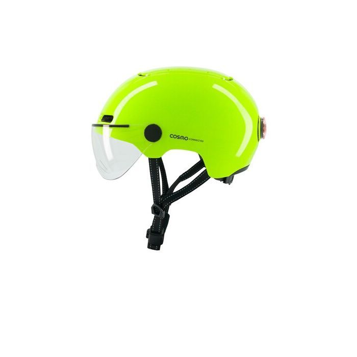 Cosmo Connected Fusion+ Fluorescent Yellow Bike Helmet
