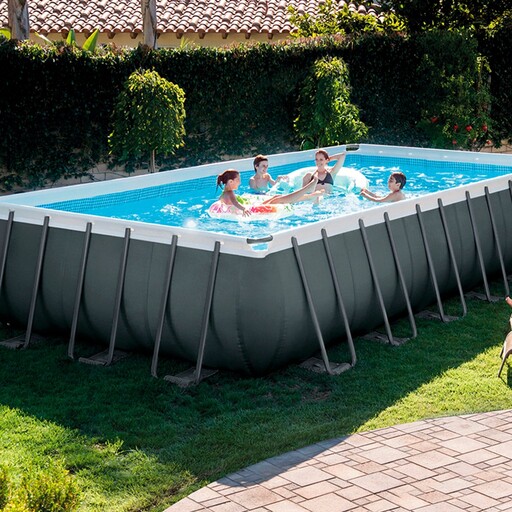 Piscina Intex Deluxe Pack Desmontável 732x366x132 cm + Bomba de Filtro e Clorador