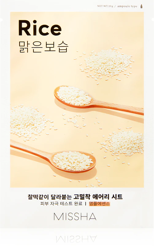 Čisticí a osvěžující pleťová maska Missha Airy Fit Rice