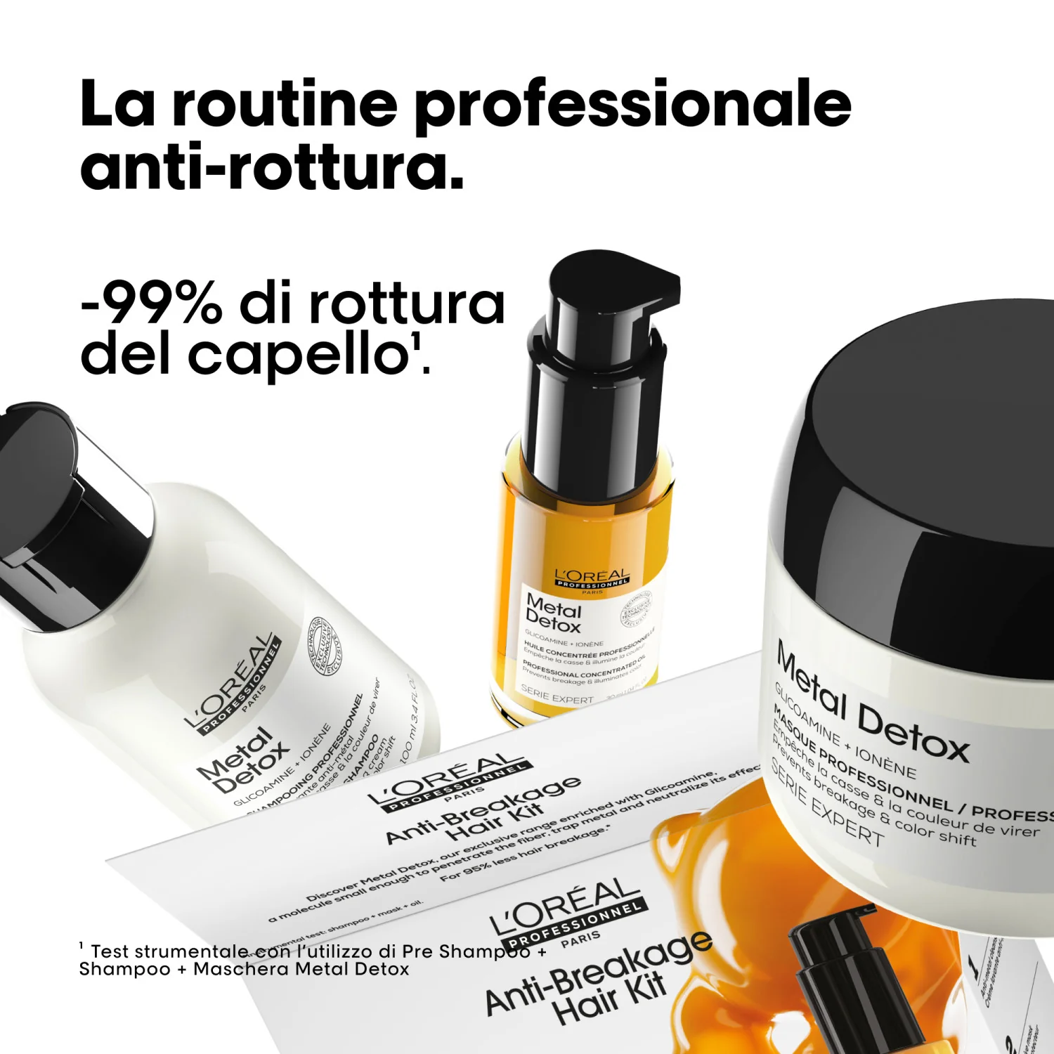 SERIE EXPERT New Metal Detox Mini Trio Kit Shampoo + Mask + Olio - Cofanetti per Capelli