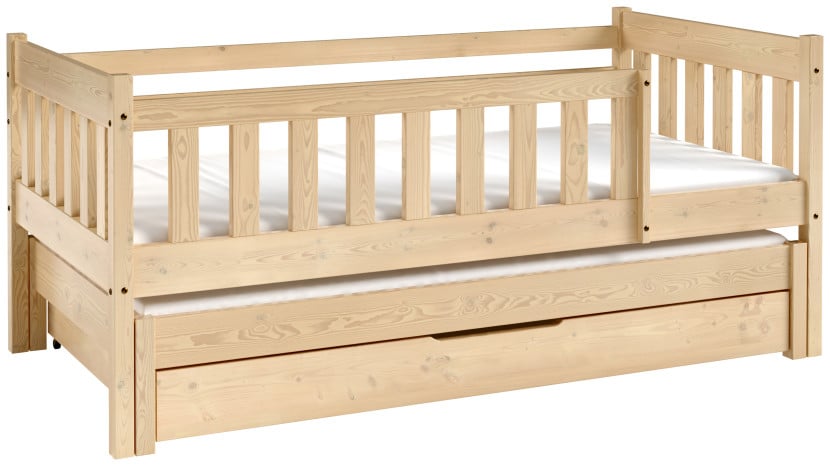 Sosnowe łóżko do pokoju dziecięcego 80x160 NEBULA