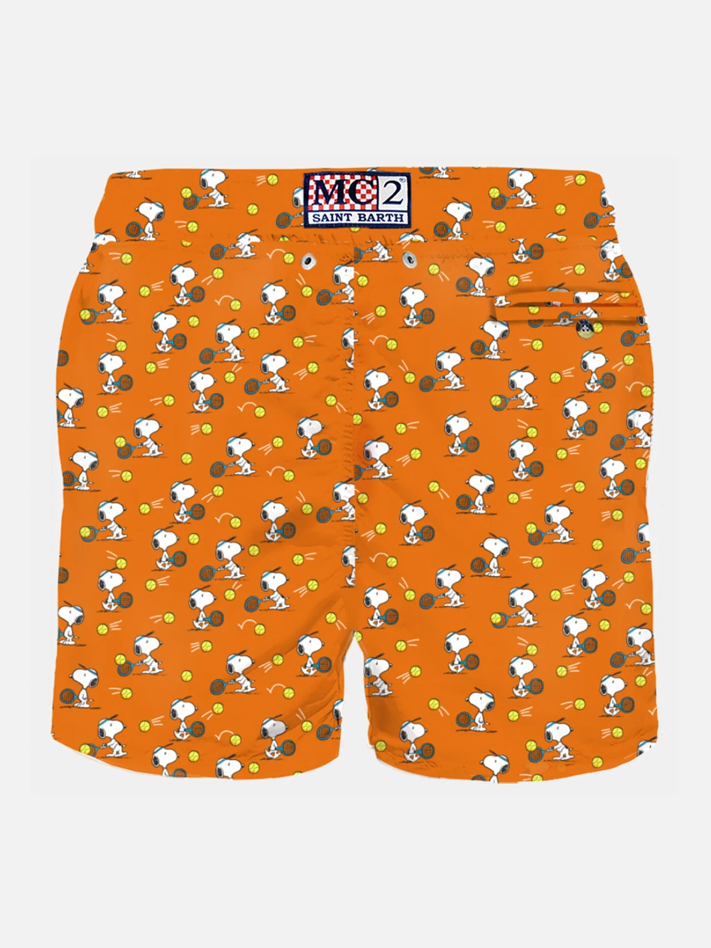 Costume da bagno da uomo in tessuto leggero con stampa Tennis Snoopy |
