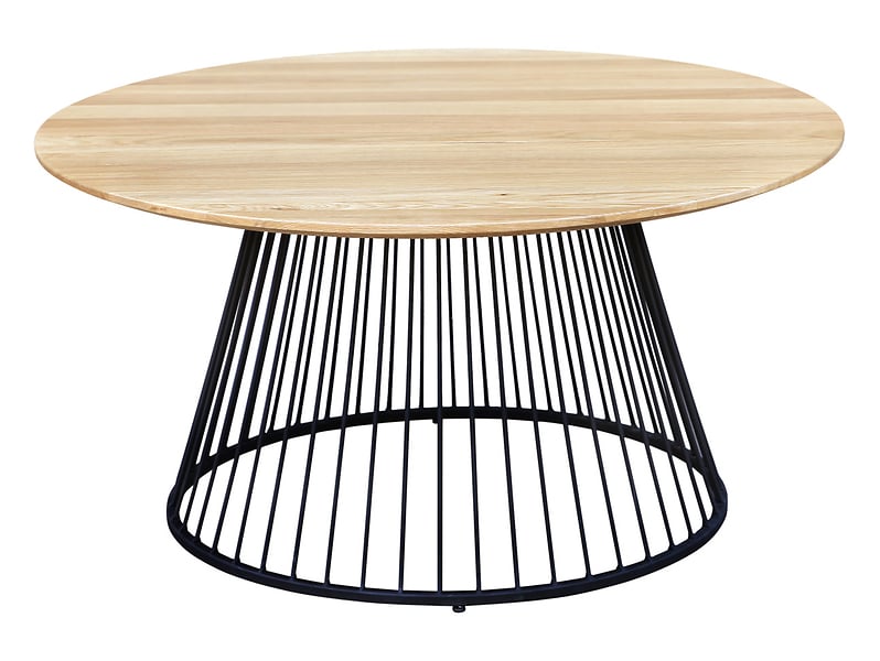 Stolik okrągły Stavanger 80 cm brązowo-czarny