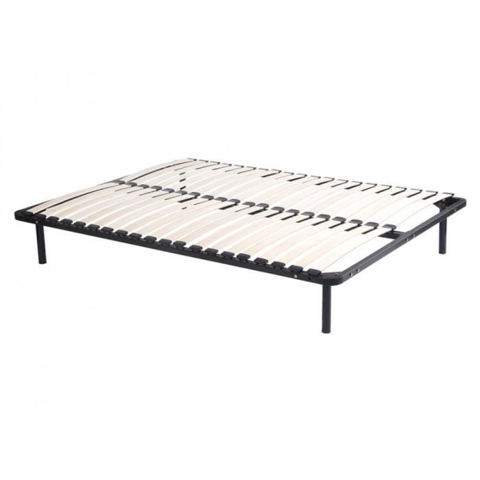 Estructura de cama de láminas - SOLO EN OFERTA - 90x200cm - 19 láminas - Negra