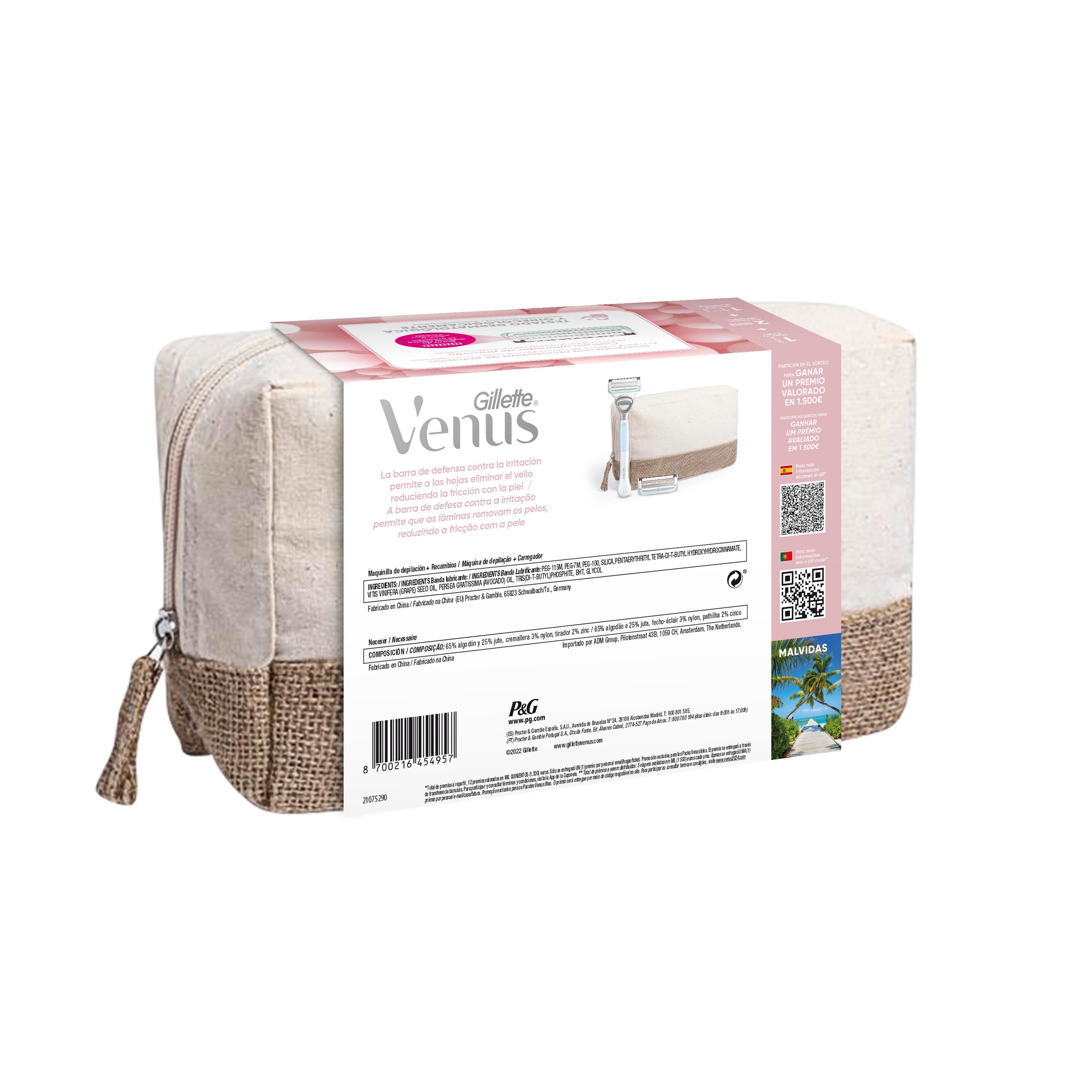 „Venus Maldives Pack“ moteriškas plaukų šalinimo skustuvas bikinio linijai ir intymiai zonai Moteriški skustuvai