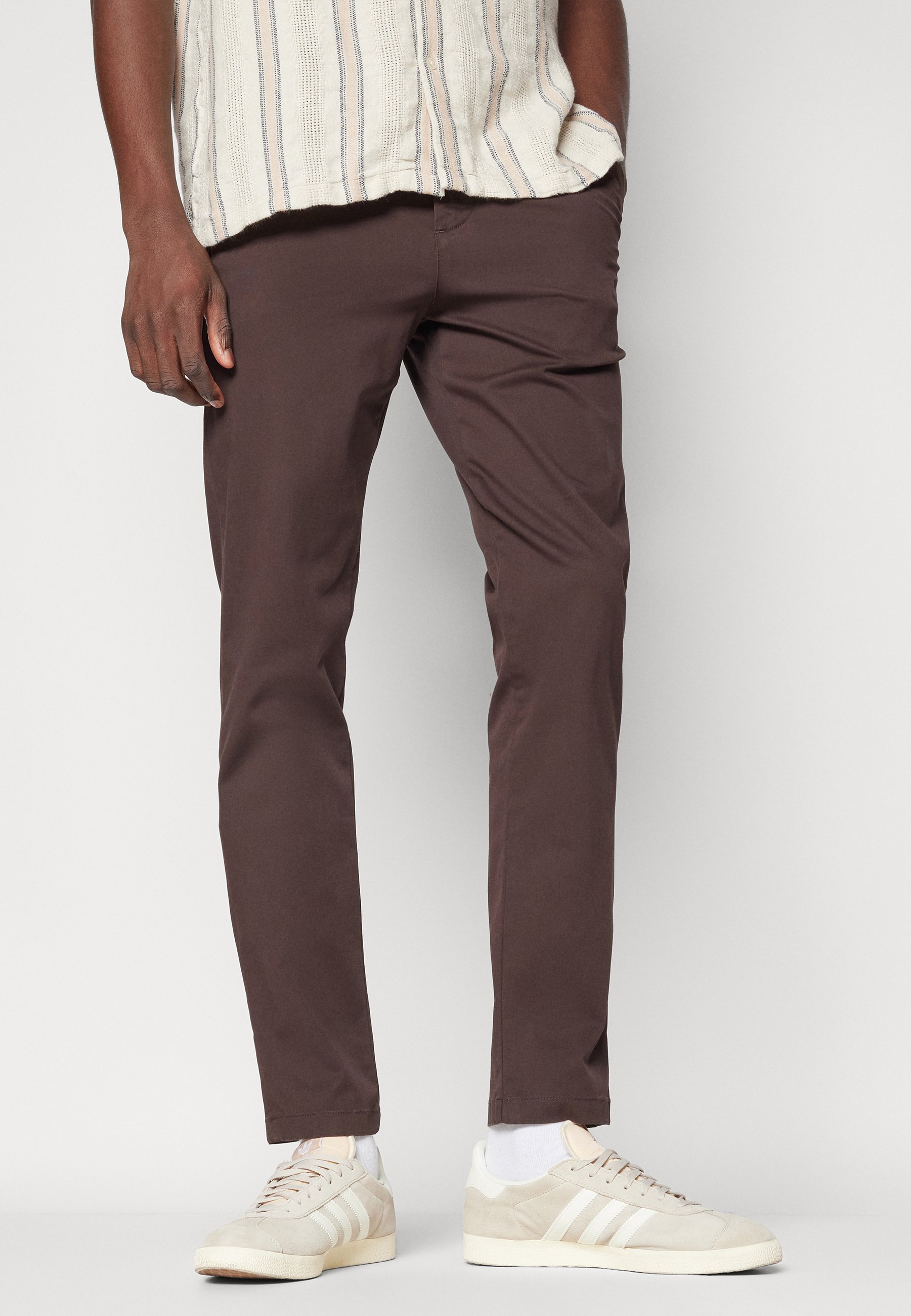 Ausgewählte Herren SLHSLIM NEW MILES FLEX PANTS - Chinos - Schokoladentorte