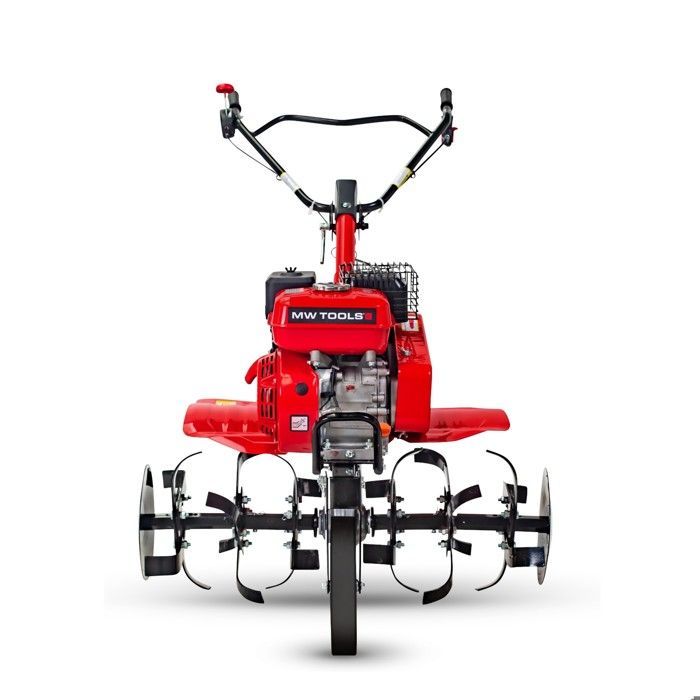Motocultor de gasolina MW Tools MFR750B de 7 CV con transmisión por correa, 3 velocidades y ancho de trabajo de 55 y 75 cm.