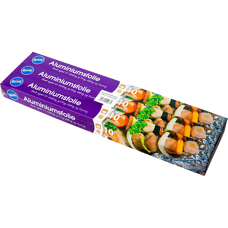 Schnellwickel-Aluminiumfolie, 3er-Pack, 44 cm x 10 m