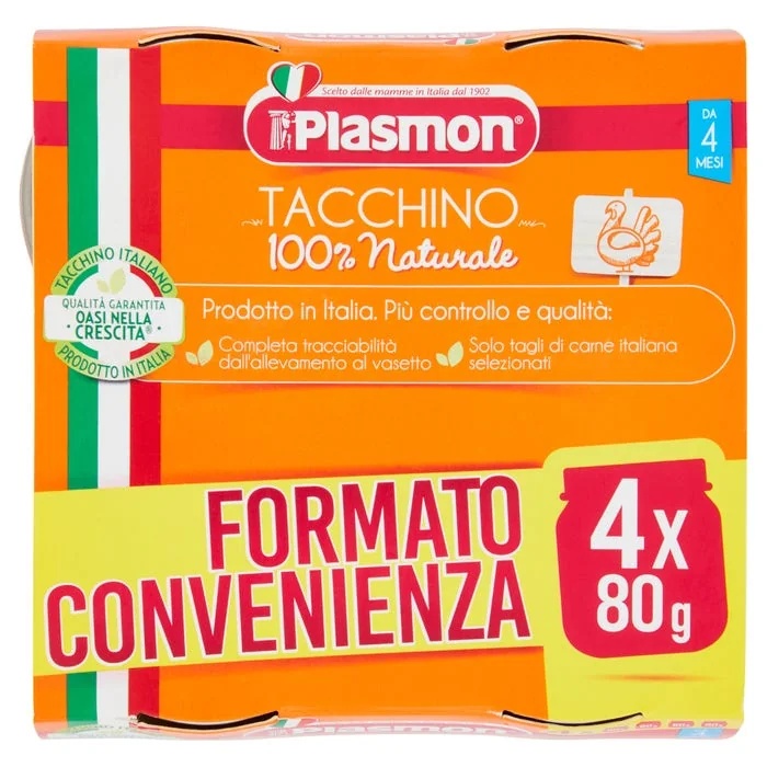 PLASMON Plasmon Kalkoen gehomogeniseerd 4x80 g Babyvoeding