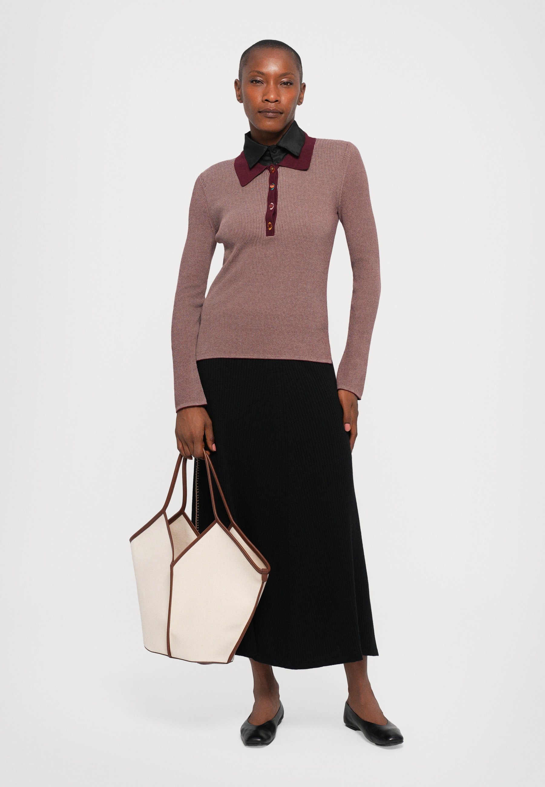 Saia evasê feminina Paul Smith - preta