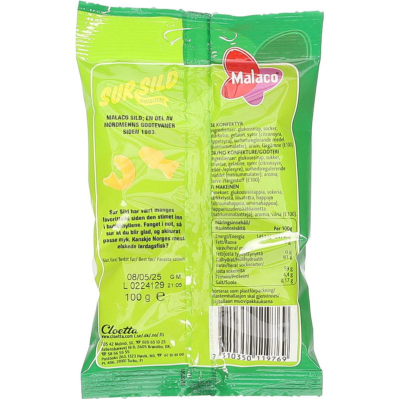 Malaco Syltet Sild 100 g Malaco