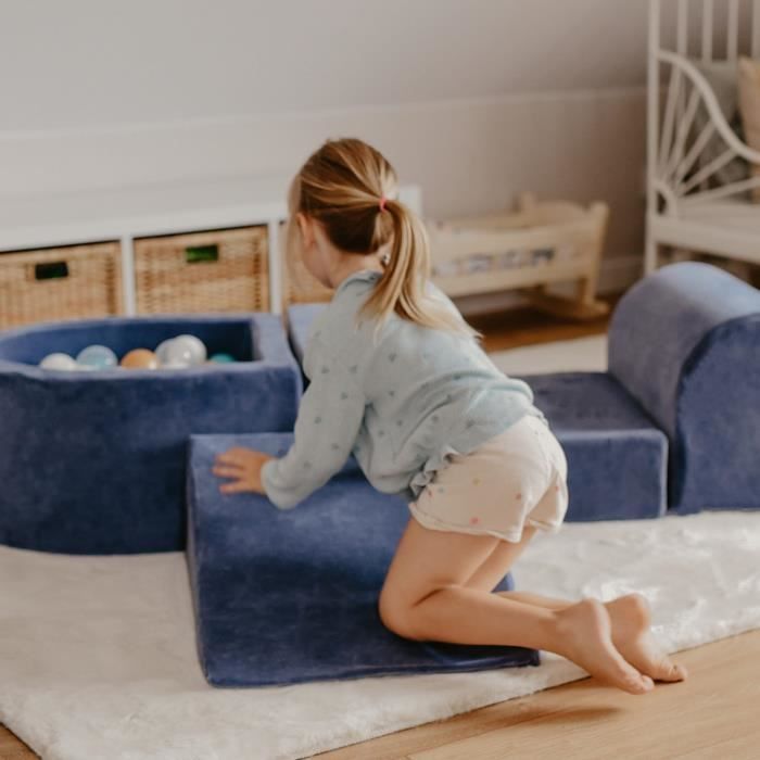 Aire de jeux en mousse - MeowBaby® - 4 éléments - ECRU - 57x45x30 cm - Antiallergique