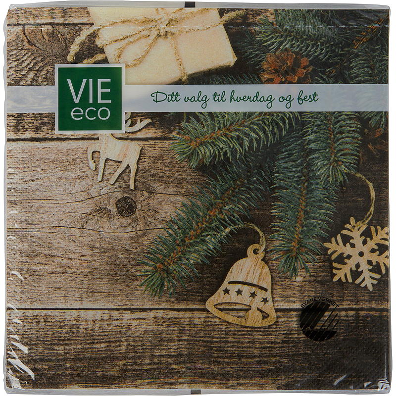 Servilletas ecológicas Vie, paquete de 20 unidades, 33x33 cm, Adviento