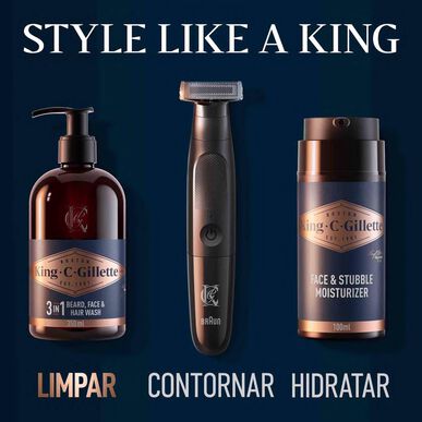 Gillette King C barzdos ir veido valomasis gelis 350 ml