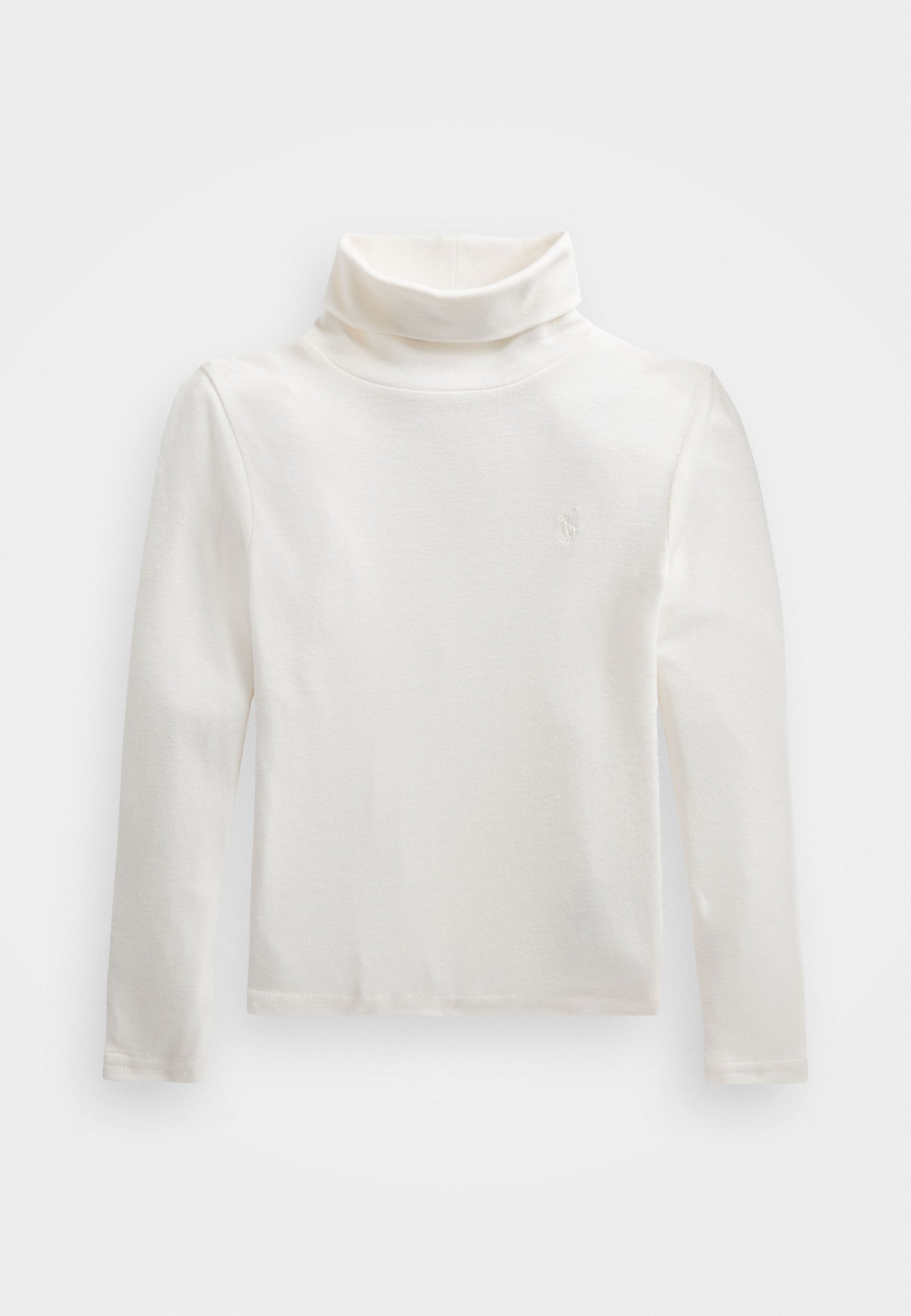 Polo Ralph Lauren RIB KNIT CORTLENECK VAN KATOENMIX - Top met lange mouwen - nevis