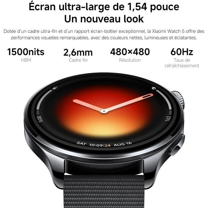 Xiaomi Watch 5 Green, NFC contactless payment, Gemini AI, 1.54