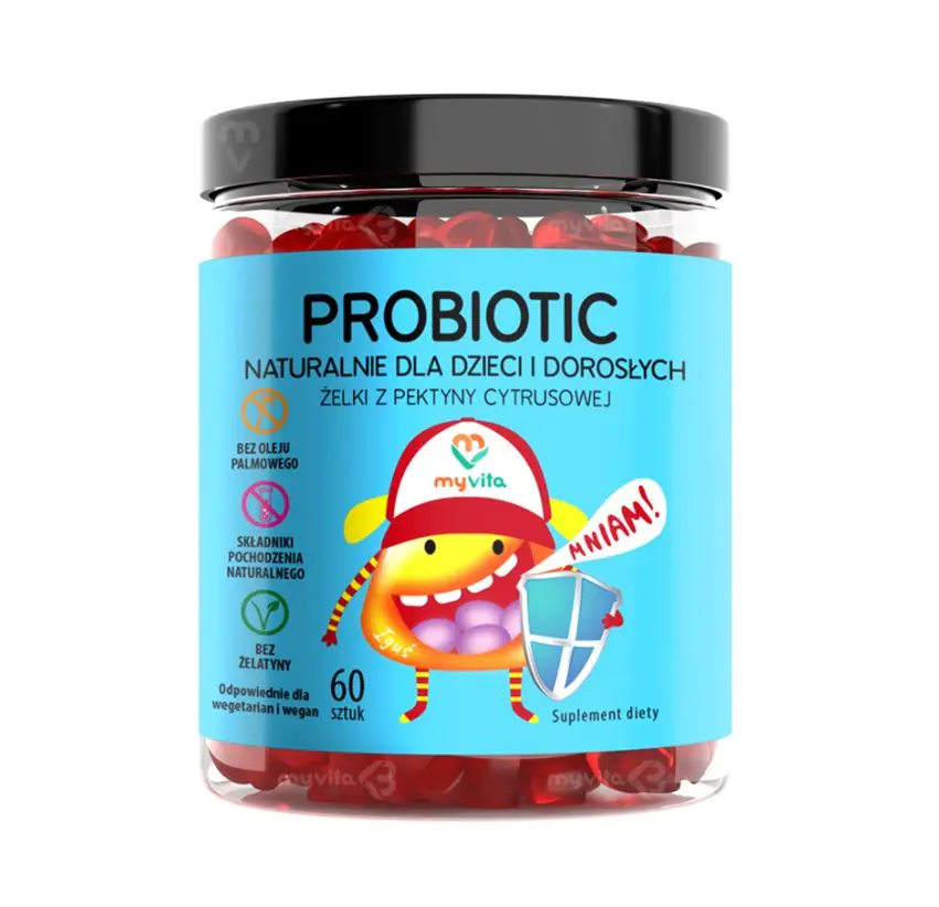 MyVita Probiotic Dzieci i Dorośli Naturalne Żelki 60 sztuk