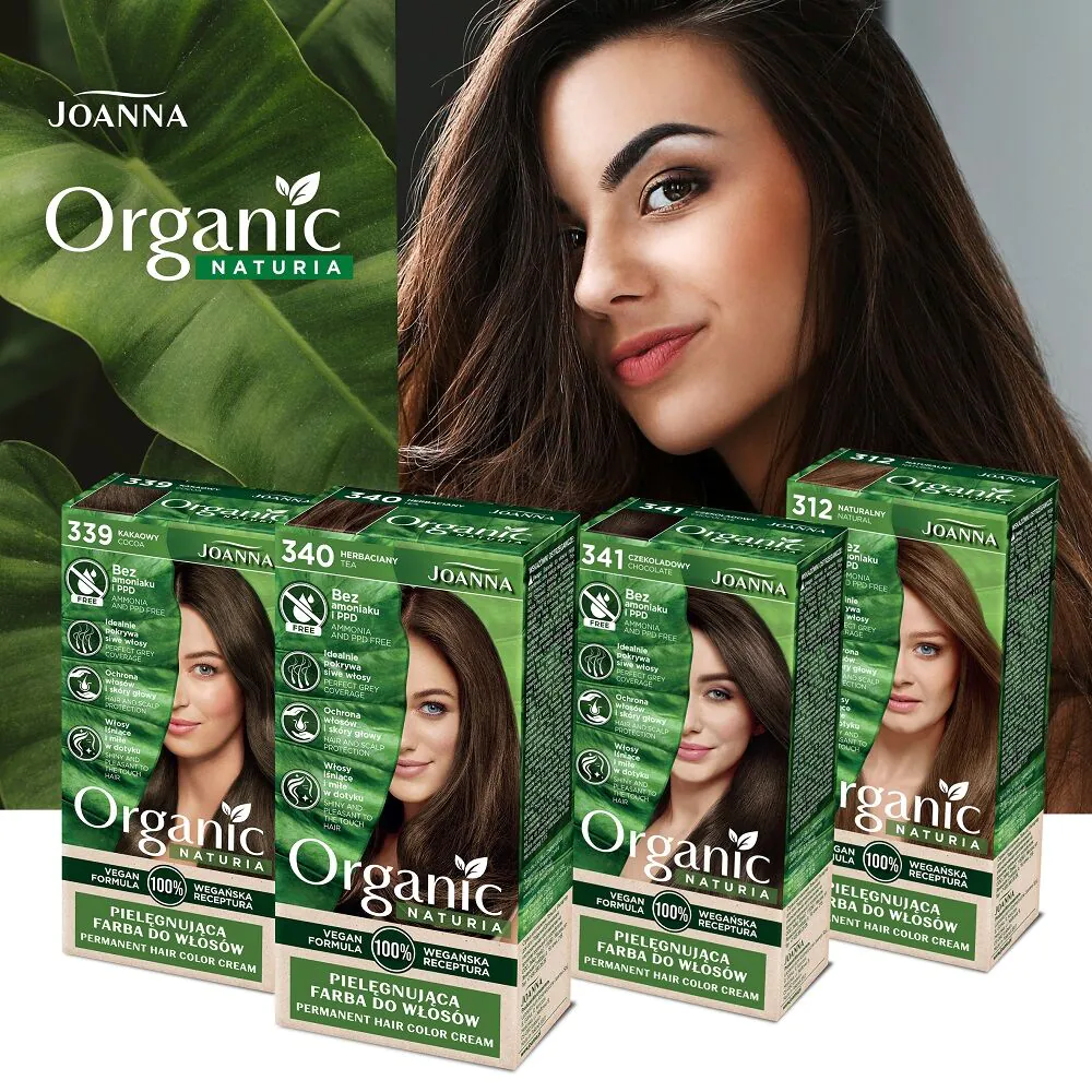 Joanna Naturia Organic Vegan Farba do włosów Czekoladowy 341