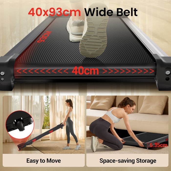 Tapis roulant pieghevole ROBORE U18 con inclinazione del 12% - Velocità massima 10 km/h - 3 livelli di intensità - Motore brushless da 2,75 CV