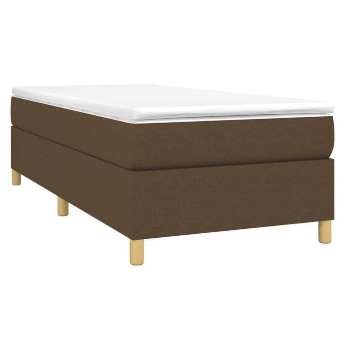 Struttura letto con materasso - Maison Exclusive - 80x200 cm - Marrone scuro - Massimo relax