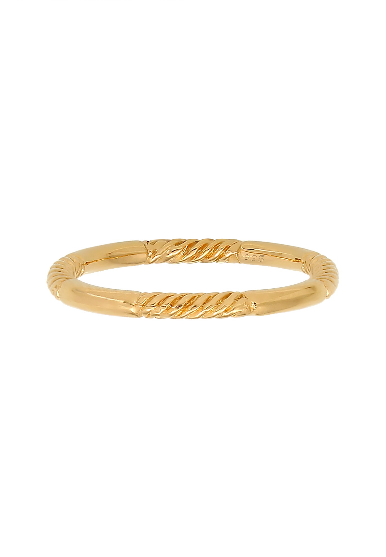 Elli Empilage Basic Tourné Minimale Femme - (925/1000) Argent