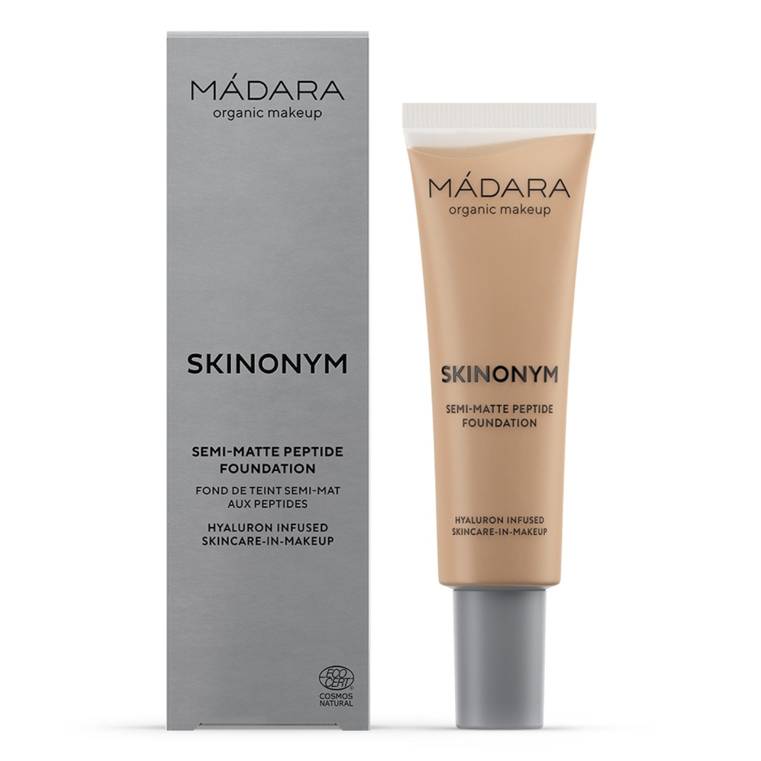 MÁDARA Foundation SKINONYM Semi-Matte Peptide Foundation, Nr. 15 AKMENS - 30 ml