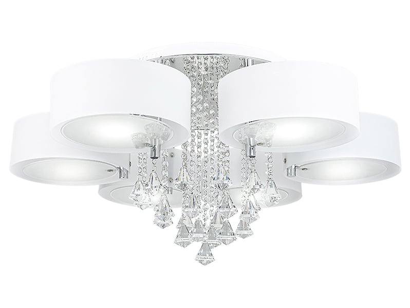 Lampa sufitowa Antila 6-punktowa z pilotem zdalnego sterowania biała