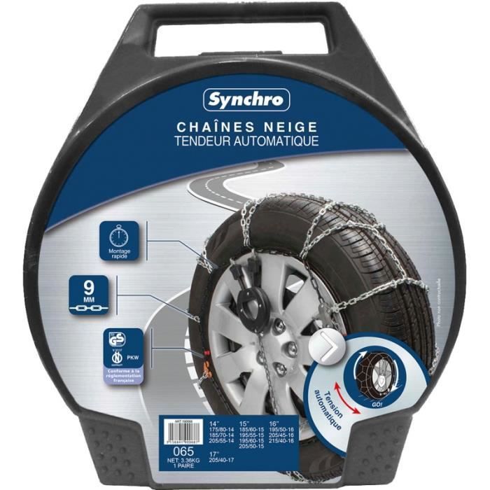 Cadenas para nieve - SYNCHRO - 97 - Tensado automático - Eslabones de 9 mm - Kit completo