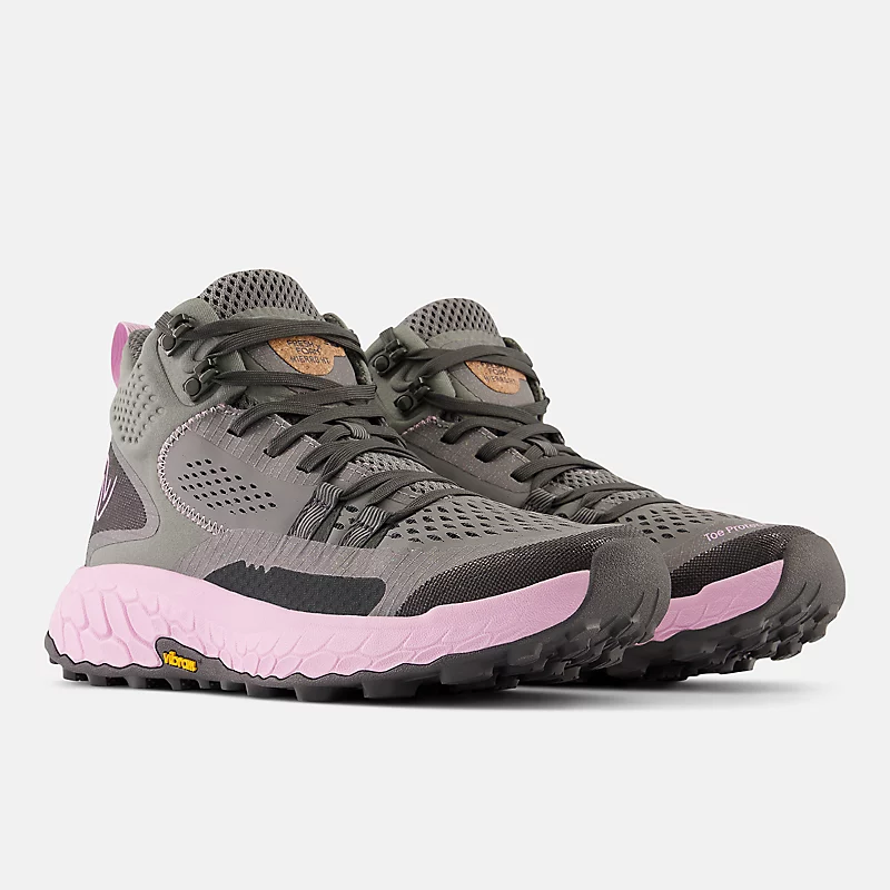 Zapatillas Fresh Foam X Hierro Mid - Harbor Grey z liliową chmurką i czarnym topem