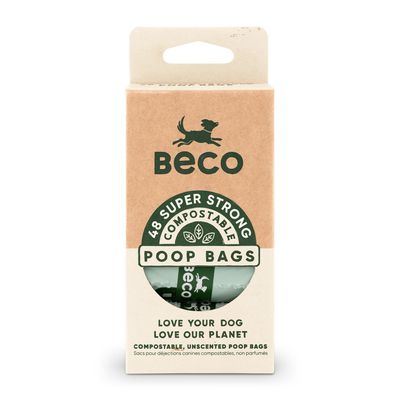 Sacchetti per escrementi di cane compostabili e senza profumo Beco