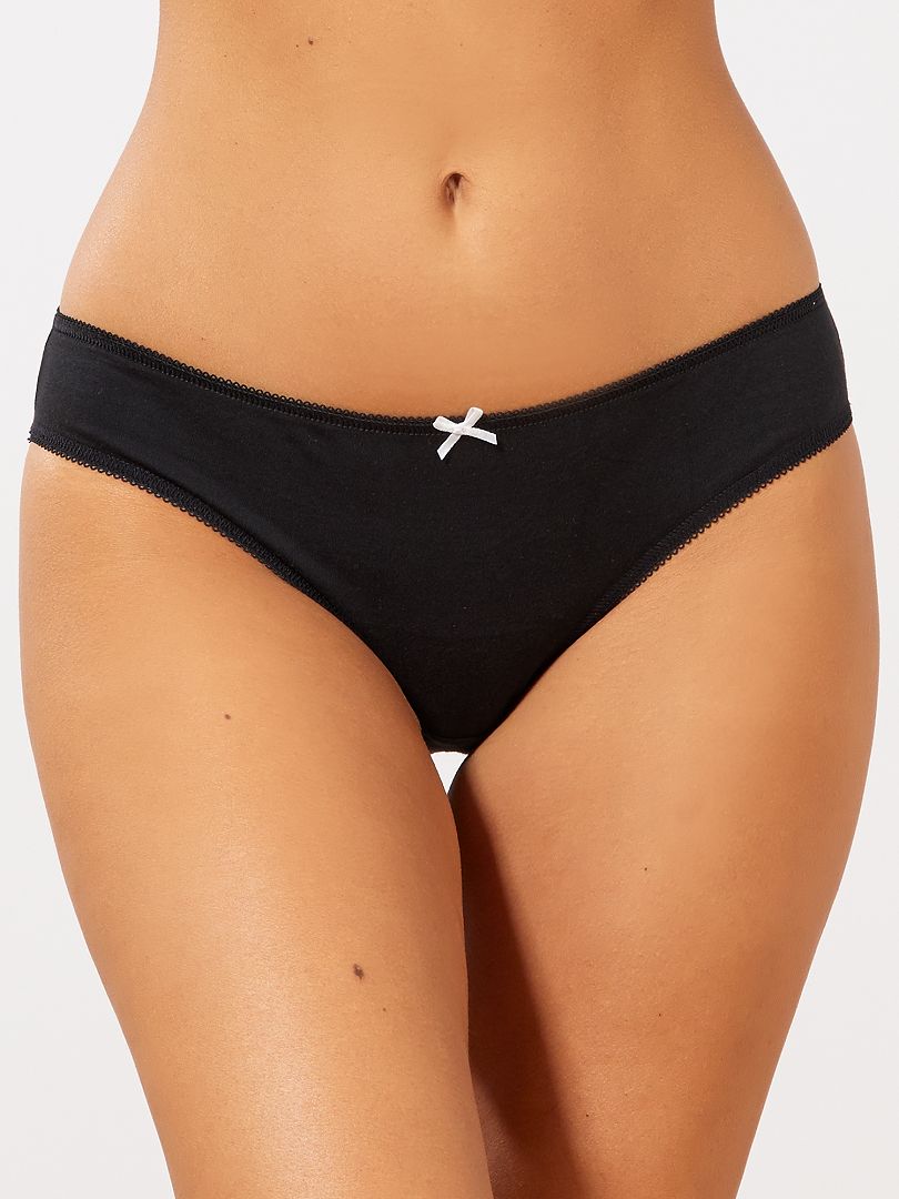 Conjunto de 3 cuecas - branca/preta