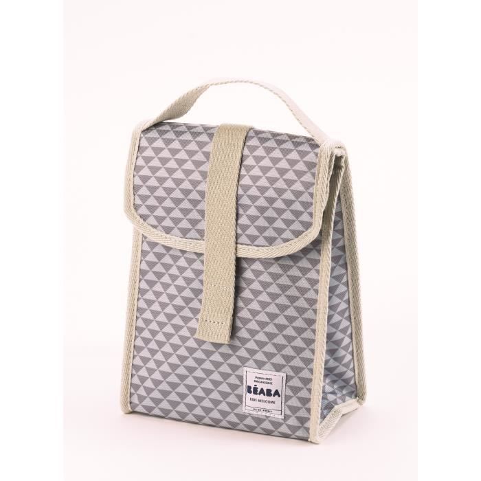 BEABA, Bolso cambiador Geneva II, modular, gran capacidad, múltiples compartimentos, bolsillo frontal extraíble, gris