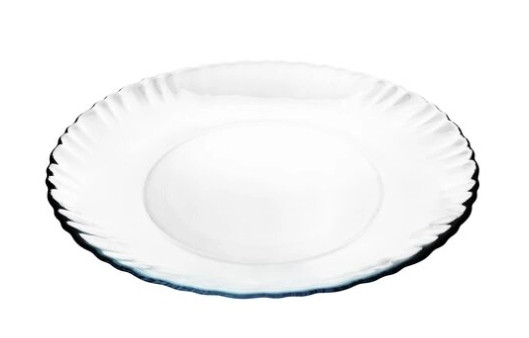 Talerz płytki szklany deserowy przezroczysty 19 cm