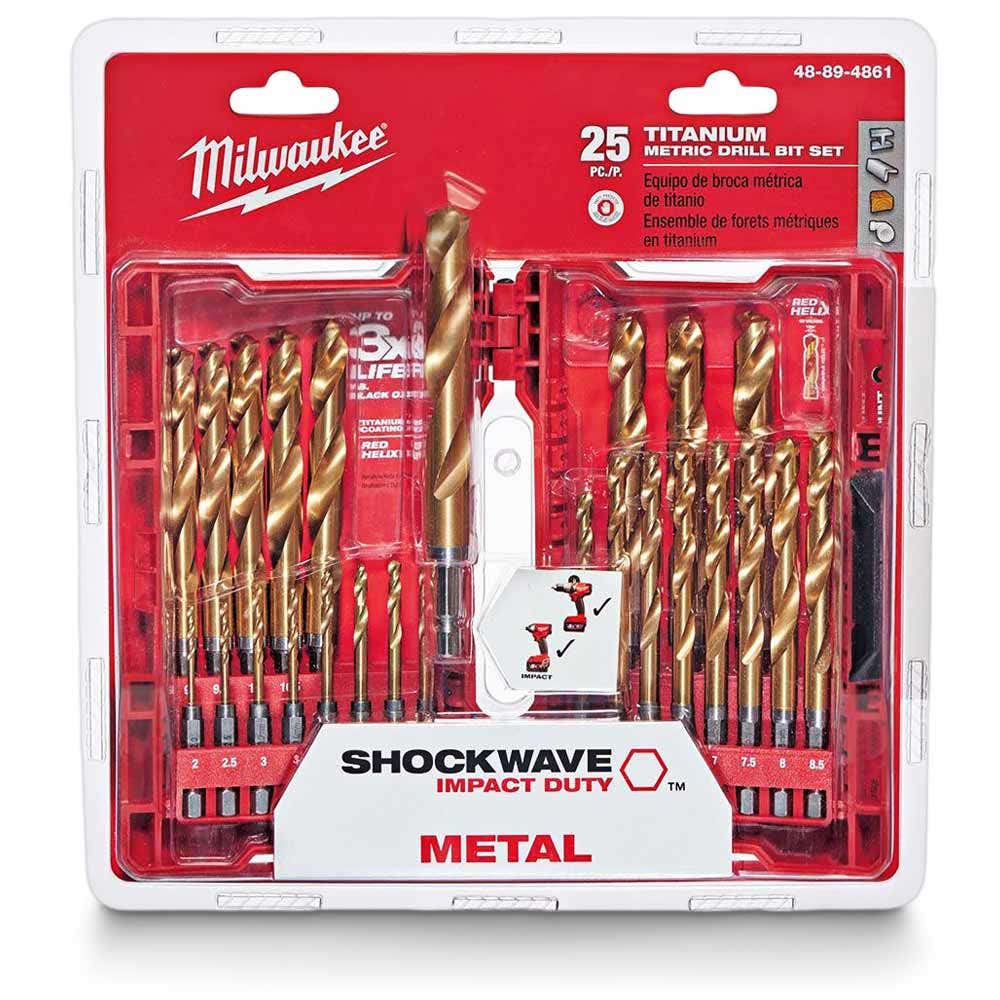 Conjunto de Brocas Métricas Milwaukee 1/4