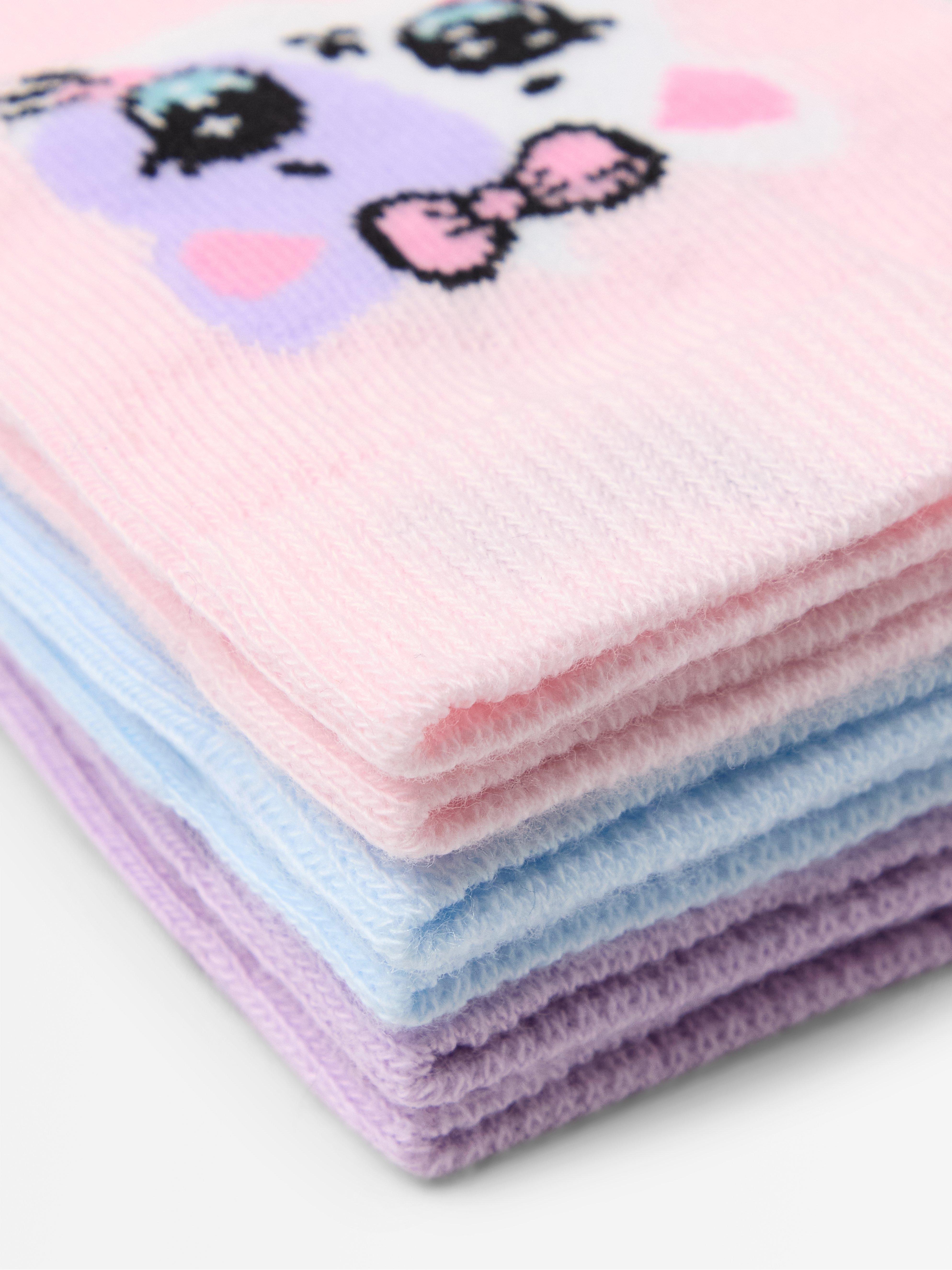 Lot de 3 paires de chaussettes antidérapantes rose clair