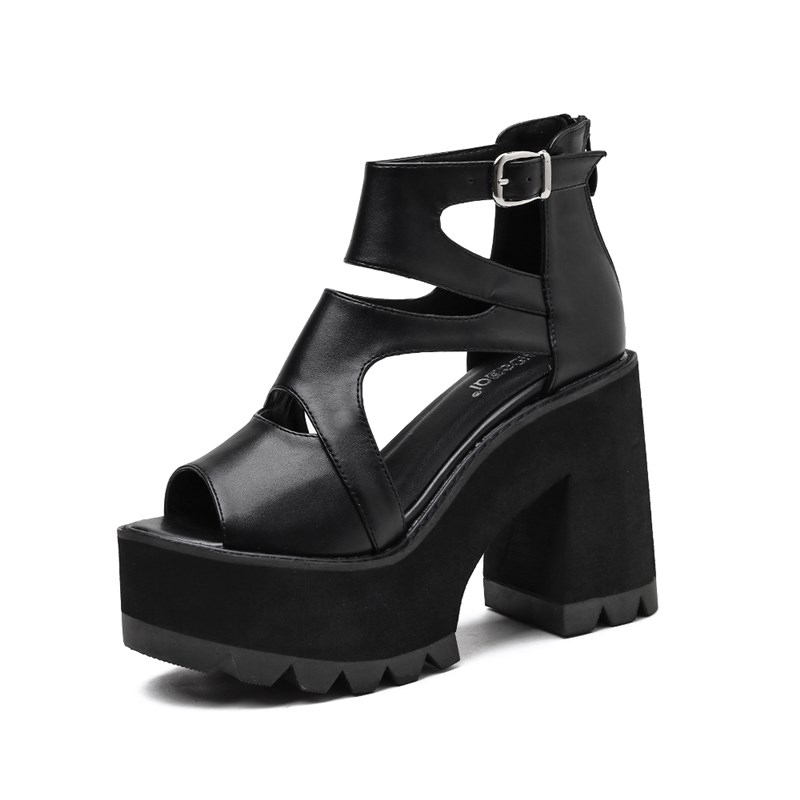 Sandales Femme Été 2021 Nouvelle Mode Sandales à Talons Hauts Fermeture Élastique Arrière Escarpins Femme