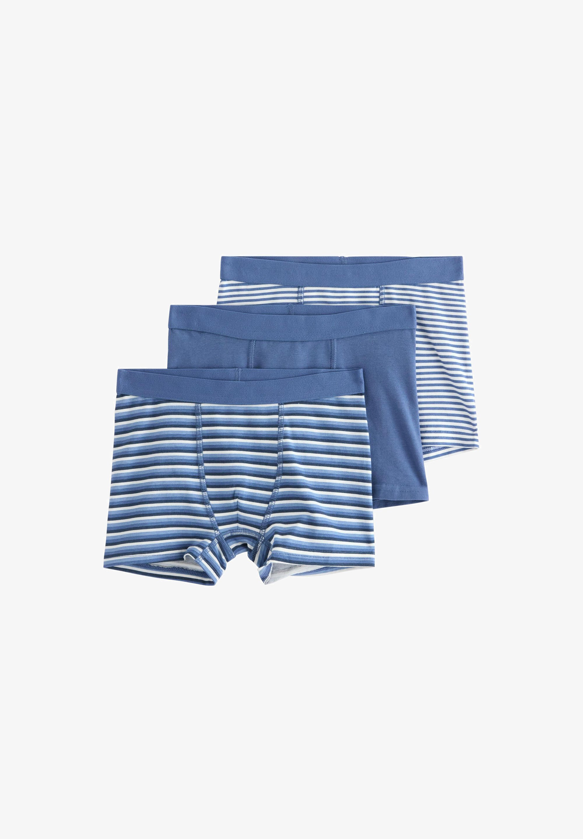 Lindex BOXER 3 PACK STRIPES - Spodnie - jasnoniebieski