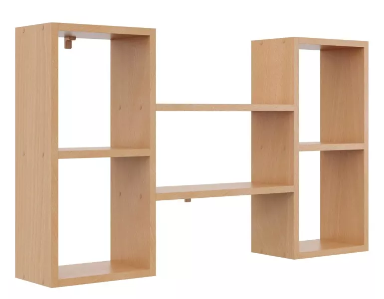 Minimalistyczna półka wisząca w kolorze buk - Sarreon