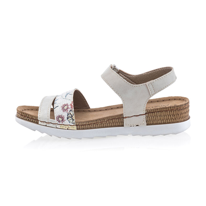 Sandalias beige para mujer / Zapatos de punta abierta
