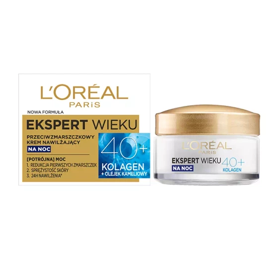 L'Oréal Paris Ekspert Wieku przeciwzmarszczkowy krem nawilżający na noc 40  50 ml