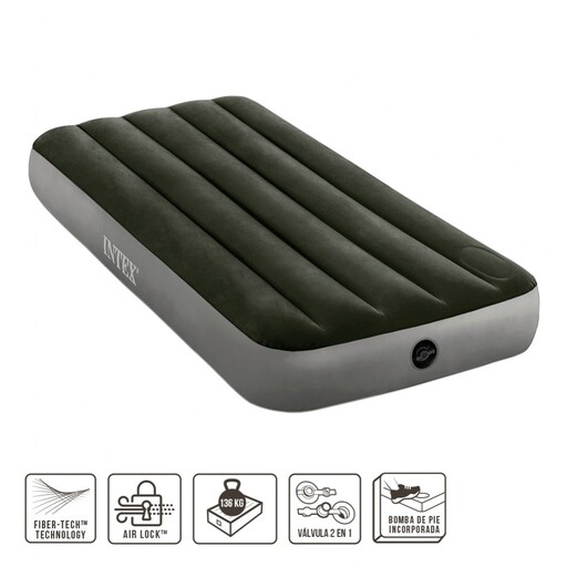  Intex Twin Campingmadras med Fiber-tech