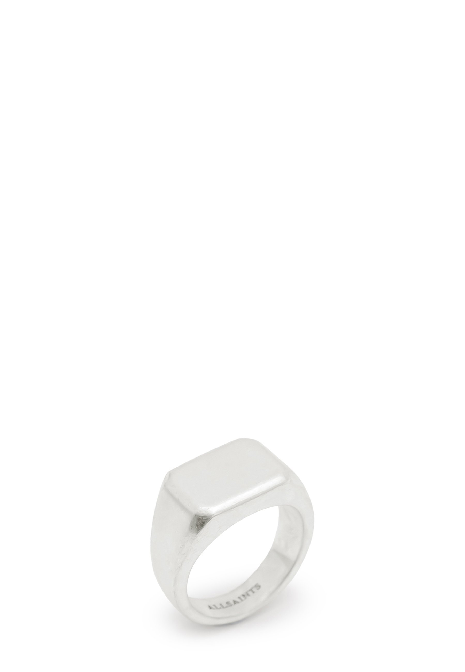 Bague chevalière hexagonale épaisse AllSaints - couleur argent