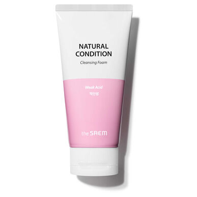 The Saem Natural Condition Cleansing Foam -puhdistusvaahto, mieto happo, kasvojenpuhdistusvaahto herkälle iholle 150 ml 150 ml