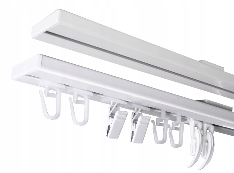 Karnisz Szyna Sufitowa Pojedyncza Aluminiowa DUO 120 cm
