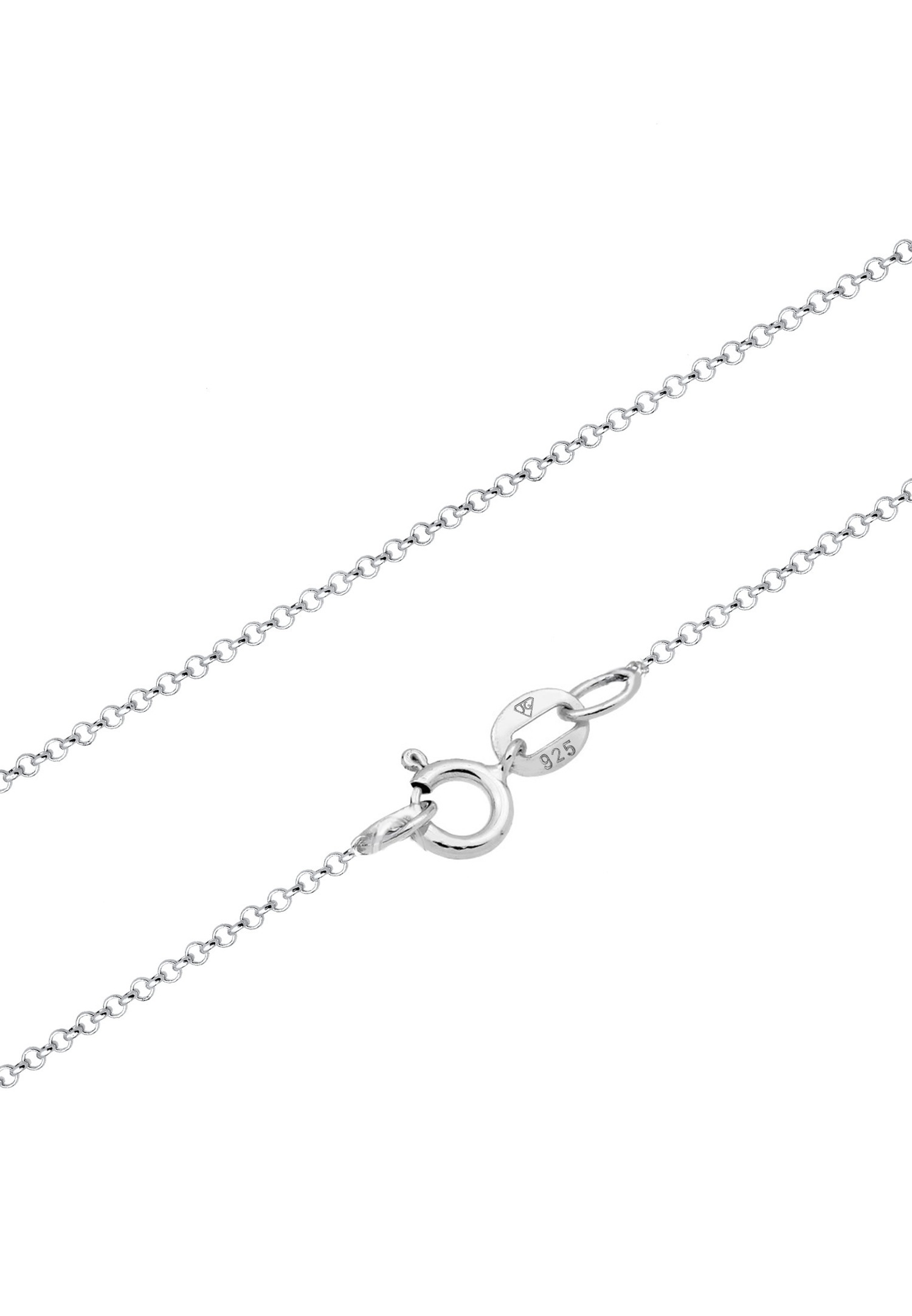 Nenalina Pendentif femme plaque avec cristal zirconia et perle synthétique en argent 925 Sterling