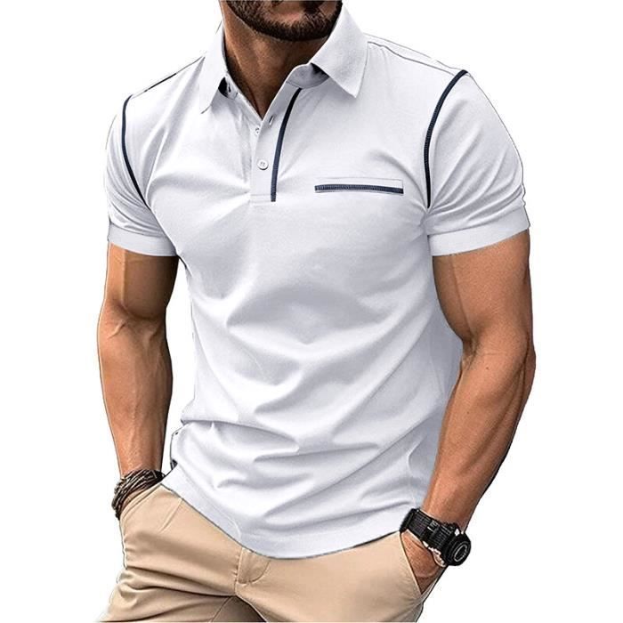 Herren-Poloshirt - INSFITY - Sommer - Kurzarm - Weiß
